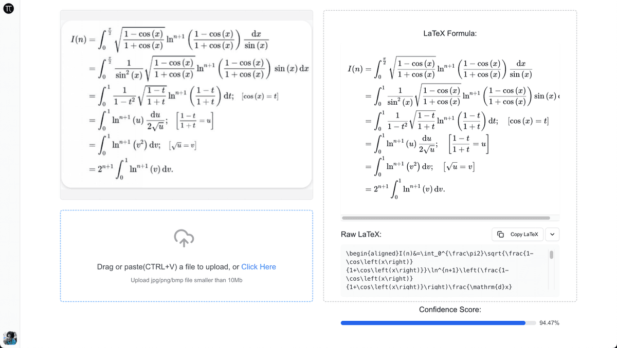 Identify formulas in multiple image styles